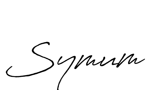 Symum stylish signature style. Best Handwritten Sign (Antro_Vectra_Bolder) for my name. Handwritten Signature Collection Ideas for my name Symum. Symum signature style 7 images and pictures png