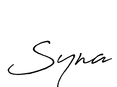 Syna stylish signature style. Best Handwritten Sign (Antro_Vectra_Bolder) for my name. Handwritten Signature Collection Ideas for my name Syna. Syna signature style 7 images and pictures png