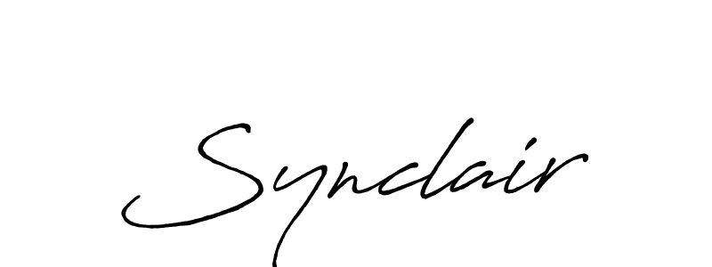 Synclair stylish signature style. Best Handwritten Sign (Antro_Vectra_Bolder) for my name. Handwritten Signature Collection Ideas for my name Synclair. Synclair signature style 7 images and pictures png