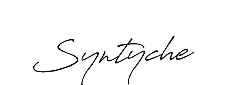 Also You can easily find your signature by using the search form. We will create Syntyche name handwritten signature images for you free of cost using Antro_Vectra_Bolder sign style. Syntyche signature style 7 images and pictures png