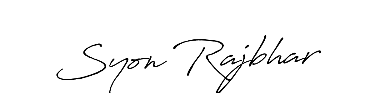 You should practise on your own different ways (Antro_Vectra_Bolder) to write your name (Syon Rajbhar) in signature. don't let someone else do it for you. Syon Rajbhar signature style 7 images and pictures png