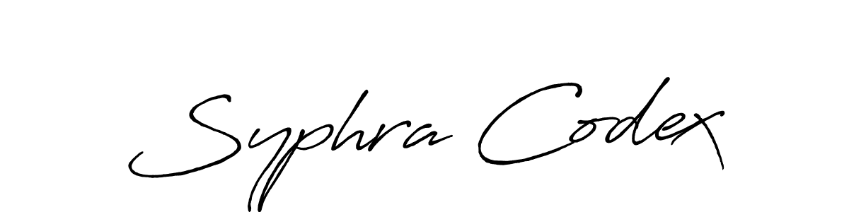 Use a signature maker to create a handwritten signature online. With this signature software, you can design (Antro_Vectra_Bolder) your own signature for name Syphra Codex. Syphra Codex signature style 7 images and pictures png