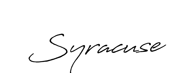 You should practise on your own different ways (Antro_Vectra_Bolder) to write your name (Syracuse) in signature. don't let someone else do it for you. Syracuse signature style 7 images and pictures png