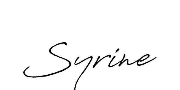 How to make Syrine signature? Antro_Vectra_Bolder is a professional autograph style. Create handwritten signature for Syrine name. Syrine signature style 7 images and pictures png