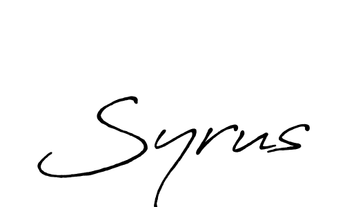 Similarly Antro_Vectra_Bolder is the best handwritten signature design. Signature creator online .You can use it as an online autograph creator for name Syrus. Syrus signature style 7 images and pictures png