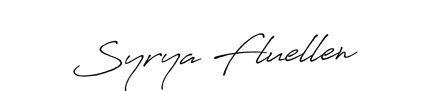 Make a beautiful signature design for name Syrya Fluellen. Use this online signature maker to create a handwritten signature for free. Syrya Fluellen signature style 7 images and pictures png