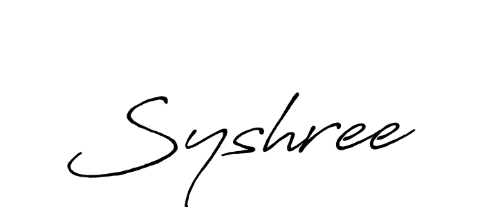 How to make Syshree signature? Antro_Vectra_Bolder is a professional autograph style. Create handwritten signature for Syshree name. Syshree signature style 7 images and pictures png