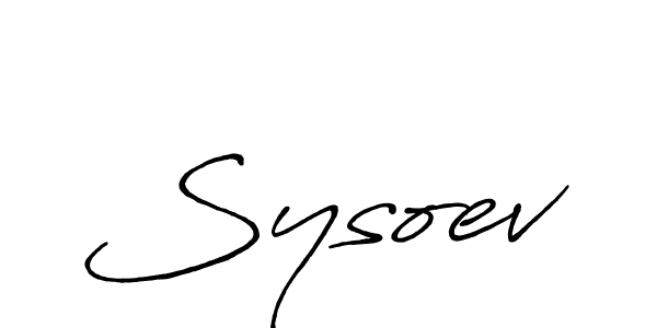 How to make Sysoev name signature. Use Antro_Vectra_Bolder style for creating short signs online. This is the latest handwritten sign. Sysoev signature style 7 images and pictures png