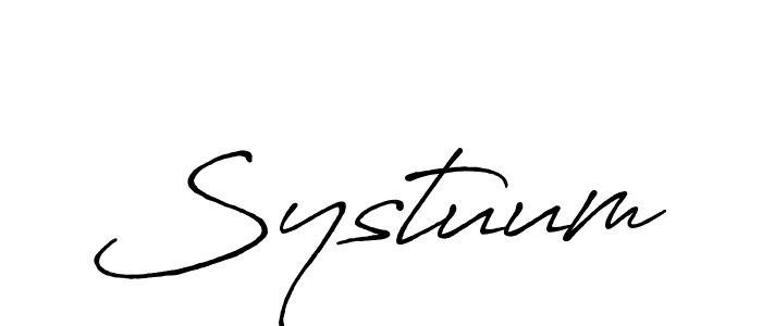 How to make Systuum name signature. Use Antro_Vectra_Bolder style for creating short signs online. This is the latest handwritten sign. Systuum signature style 7 images and pictures png