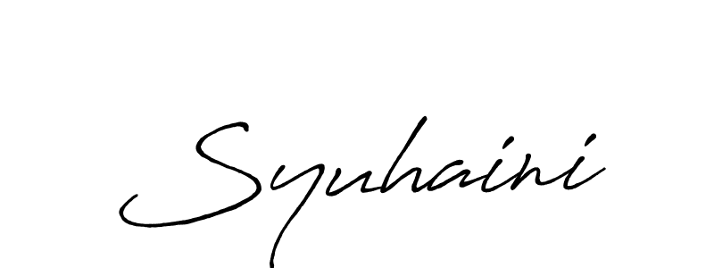 Also You can easily find your signature by using the search form. We will create Syuhaini name handwritten signature images for you free of cost using Antro_Vectra_Bolder sign style. Syuhaini signature style 7 images and pictures png