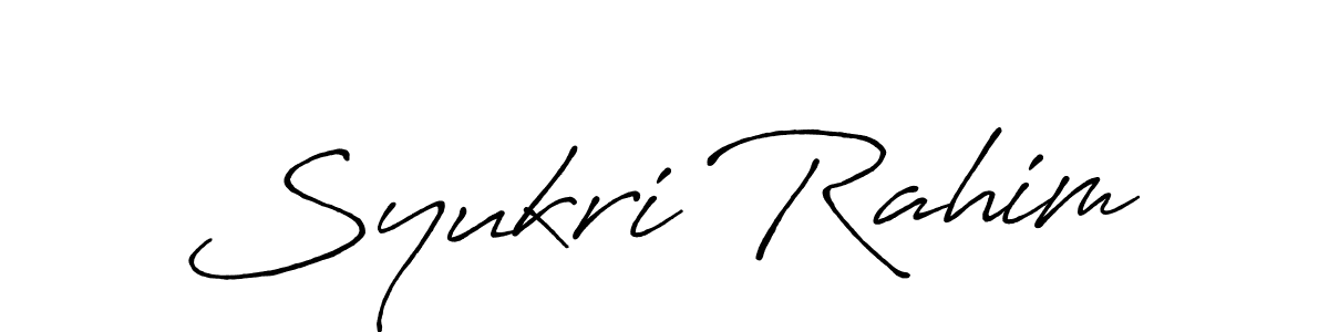 Use a signature maker to create a handwritten signature online. With this signature software, you can design (Antro_Vectra_Bolder) your own signature for name Syukri Rahim. Syukri Rahim signature style 7 images and pictures png