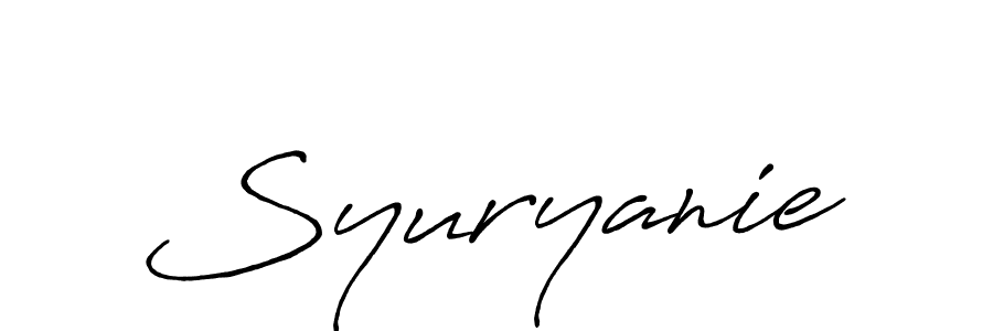 Create a beautiful signature design for name Syuryanie. With this signature (Antro_Vectra_Bolder) fonts, you can make a handwritten signature for free. Syuryanie signature style 7 images and pictures png