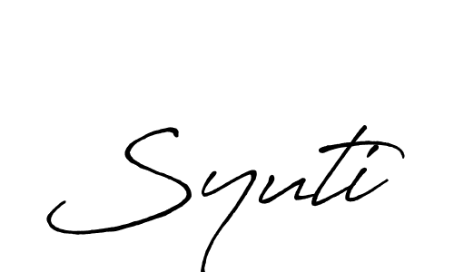 Similarly Antro_Vectra_Bolder is the best handwritten signature design. Signature creator online .You can use it as an online autograph creator for name Syuti. Syuti signature style 7 images and pictures png