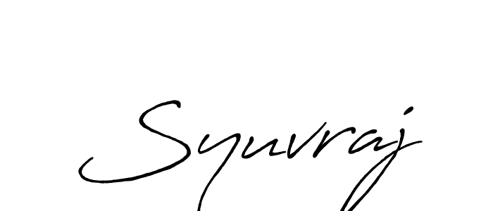 Make a beautiful signature design for name Syuvraj. Use this online signature maker to create a handwritten signature for free. Syuvraj signature style 7 images and pictures png