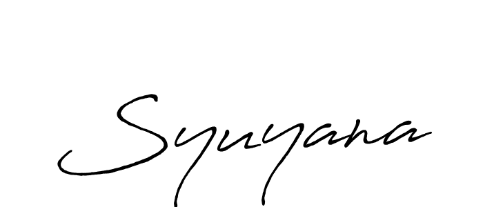 Make a beautiful signature design for name Syuyana. With this signature (Antro_Vectra_Bolder) style, you can create a handwritten signature for free. Syuyana signature style 7 images and pictures png