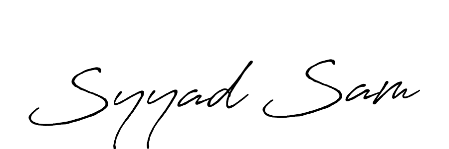 Similarly Antro_Vectra_Bolder is the best handwritten signature design. Signature creator online .You can use it as an online autograph creator for name Syyad Sam. Syyad Sam signature style 7 images and pictures png