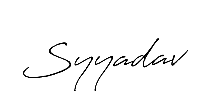 How to make Syyadav signature? Antro_Vectra_Bolder is a professional autograph style. Create handwritten signature for Syyadav name. Syyadav signature style 7 images and pictures png