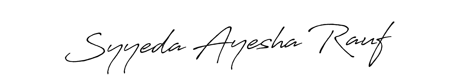 Make a beautiful signature design for name Syyeda Ayesha Rauf. Use this online signature maker to create a handwritten signature for free. Syyeda Ayesha Rauf signature style 7 images and pictures png