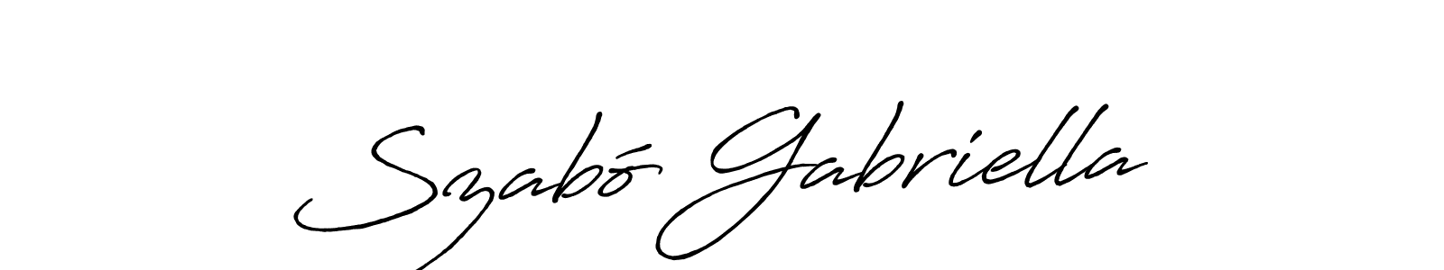 The best way (Antro_Vectra_Bolder) to make a short signature is to pick only two or three words in your name. The name Szabó Gabriella include a total of six letters. For converting this name. Szabó Gabriella signature style 7 images and pictures png