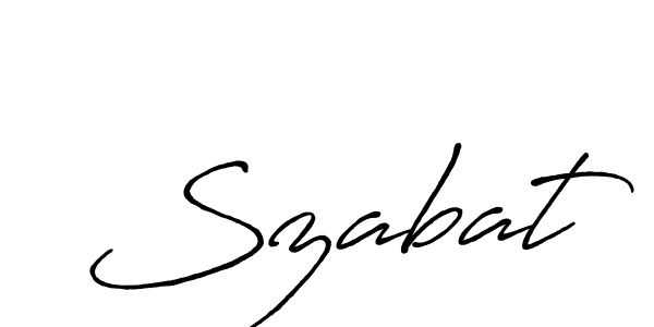 Use a signature maker to create a handwritten signature online. With this signature software, you can design (Antro_Vectra_Bolder) your own signature for name Szabat. Szabat signature style 7 images and pictures png