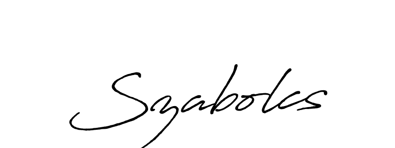 How to make Szabolcs name signature. Use Antro_Vectra_Bolder style for creating short signs online. This is the latest handwritten sign. Szabolcs signature style 7 images and pictures png