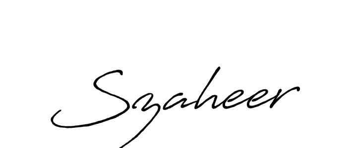 Also we have Szaheer name is the best signature style. Create professional handwritten signature collection using Antro_Vectra_Bolder autograph style. Szaheer signature style 7 images and pictures png