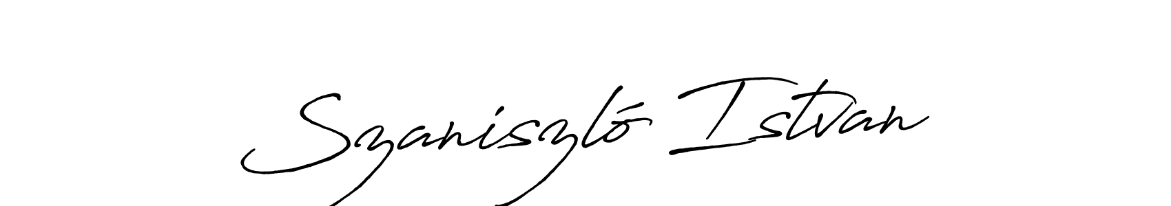 You can use this online signature creator to create a handwritten signature for the name Szaniszló Istvan. This is the best online autograph maker. Szaniszló Istvan signature style 7 images and pictures png