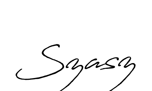 How to make Szasz name signature. Use Antro_Vectra_Bolder style for creating short signs online. This is the latest handwritten sign. Szasz signature style 7 images and pictures png