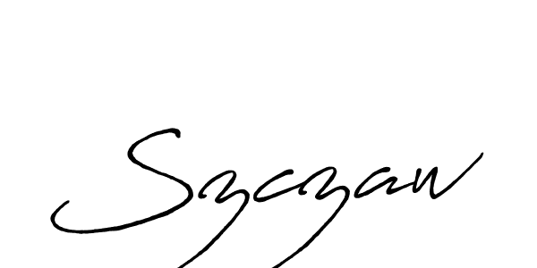 Use a signature maker to create a handwritten signature online. With this signature software, you can design (Antro_Vectra_Bolder) your own signature for name Szczaw. Szczaw signature style 7 images and pictures png