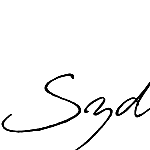 Design your own signature with our free online signature maker. With this signature software, you can create a handwritten (Antro_Vectra_Bolder) signature for name Szd. Szd signature style 7 images and pictures png