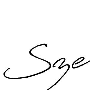 How to make Sze name signature. Use Antro_Vectra_Bolder style for creating short signs online. This is the latest handwritten sign. Sze signature style 7 images and pictures png