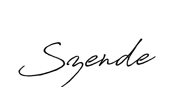 The best way (Antro_Vectra_Bolder) to make a short signature is to pick only two or three words in your name. The name Szende include a total of six letters. For converting this name. Szende signature style 7 images and pictures png
