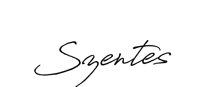 Create a beautiful signature design for name Szentes. With this signature (Antro_Vectra_Bolder) fonts, you can make a handwritten signature for free. Szentes signature style 7 images and pictures png