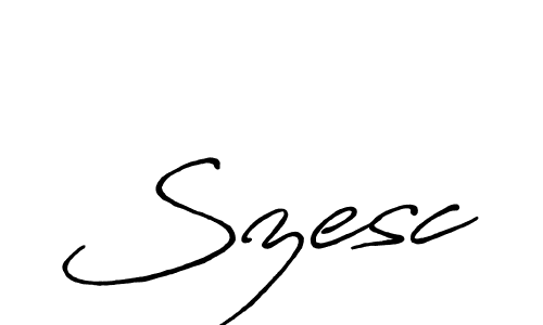 How to make Szesc signature? Antro_Vectra_Bolder is a professional autograph style. Create handwritten signature for Szesc name. Szesc signature style 7 images and pictures png