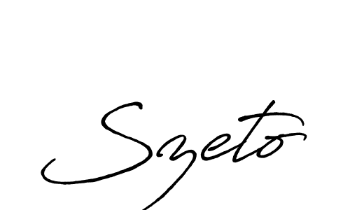 Use a signature maker to create a handwritten signature online. With this signature software, you can design (Antro_Vectra_Bolder) your own signature for name Szeto. Szeto signature style 7 images and pictures png