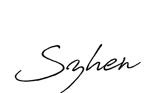 Also You can easily find your signature by using the search form. We will create Szhen name handwritten signature images for you free of cost using Antro_Vectra_Bolder sign style. Szhen signature style 7 images and pictures png