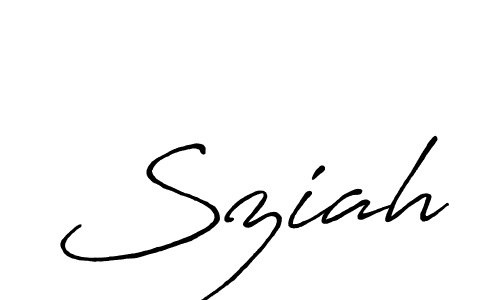 Use a signature maker to create a handwritten signature online. With this signature software, you can design (Antro_Vectra_Bolder) your own signature for name Sziah. Sziah signature style 7 images and pictures png