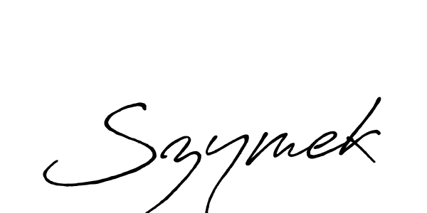 How to make Szymek signature? Antro_Vectra_Bolder is a professional autograph style. Create handwritten signature for Szymek name. Szymek signature style 7 images and pictures png