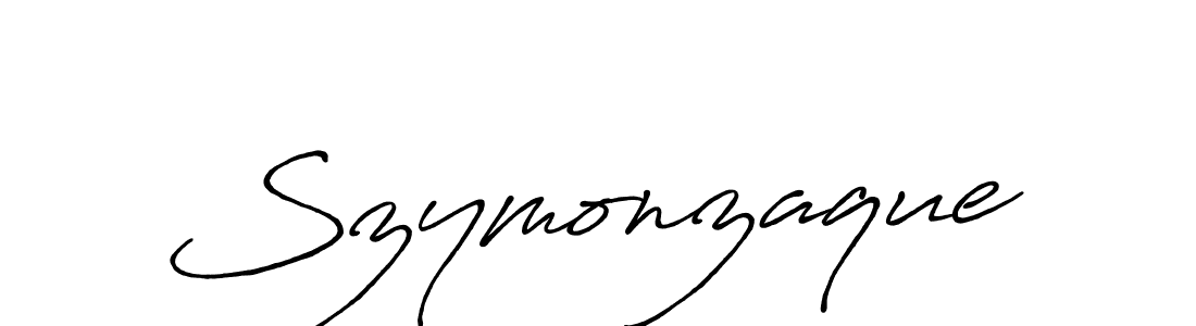 Use a signature maker to create a handwritten signature online. With this signature software, you can design (Antro_Vectra_Bolder) your own signature for name Szymonzaque. Szymonzaque signature style 7 images and pictures png