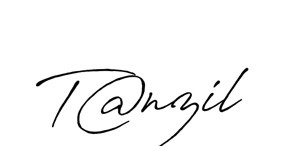 Also You can easily find your signature by using the search form. We will create T@nzil name handwritten signature images for you free of cost using Antro_Vectra_Bolder sign style. T@nzil signature style 7 images and pictures png