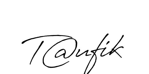 Create a beautiful signature design for name T@ufik. With this signature (Antro_Vectra_Bolder) fonts, you can make a handwritten signature for free. T@ufik signature style 7 images and pictures png