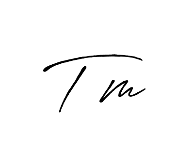 Create a beautiful signature design for name T m. With this signature (Antro_Vectra_Bolder) fonts, you can make a handwritten signature for free. T m signature style 7 images and pictures png