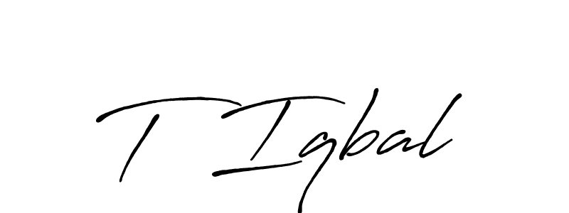 Also we have T  Iqbal name is the best signature style. Create professional handwritten signature collection using Antro_Vectra_Bolder autograph style. T  Iqbal signature style 7 images and pictures png