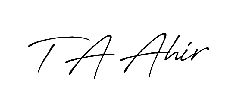 Here are the top 10 professional signature styles for the name T A Ahir. These are the best autograph styles you can use for your name. T A Ahir signature style 7 images and pictures png