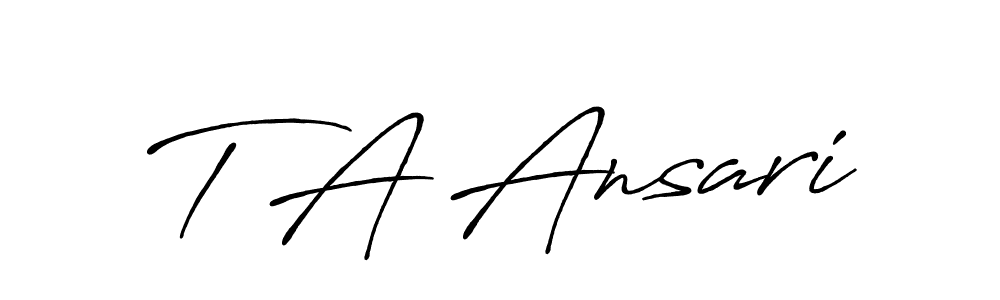 Here are the top 10 professional signature styles for the name T A Ansari. These are the best autograph styles you can use for your name. T A Ansari signature style 7 images and pictures png