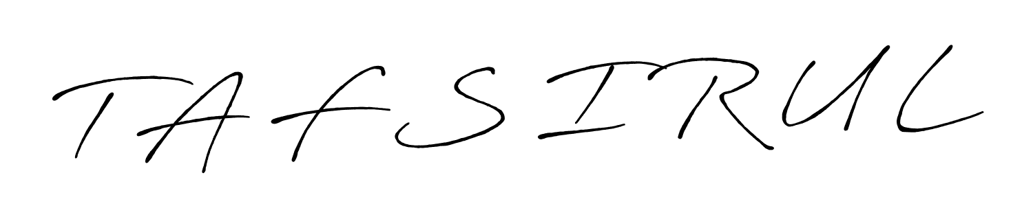 Use a signature maker to create a handwritten signature online. With this signature software, you can design (Antro_Vectra_Bolder) your own signature for name T A F S I R U L. T A F S I R U L signature style 7 images and pictures png