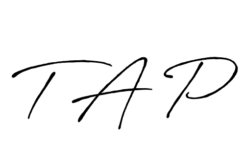 How to make T A P name signature. Use Antro_Vectra_Bolder style for creating short signs online. This is the latest handwritten sign. T A P signature style 7 images and pictures png