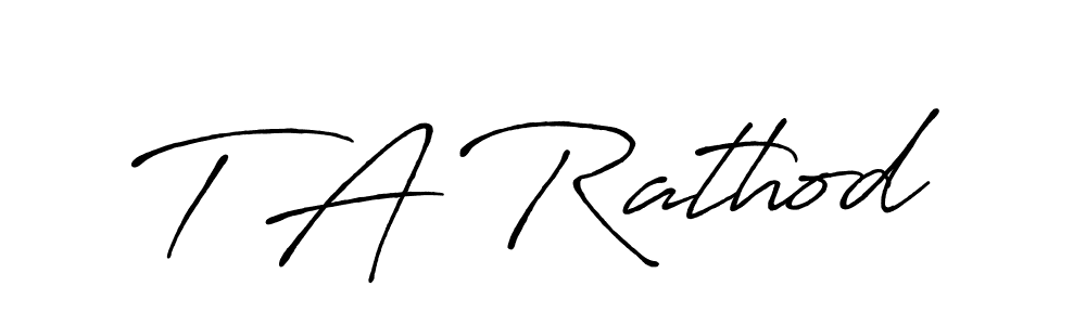 Use a signature maker to create a handwritten signature online. With this signature software, you can design (Antro_Vectra_Bolder) your own signature for name T A Rathod. T A Rathod signature style 7 images and pictures png