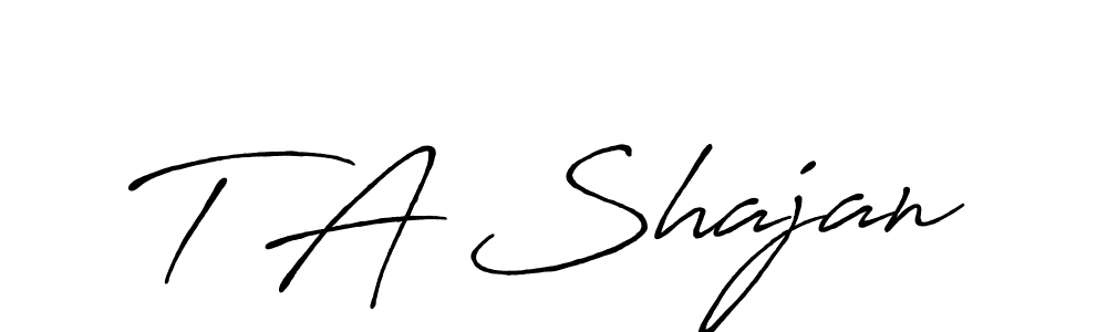 How to make T A Shajan signature? Antro_Vectra_Bolder is a professional autograph style. Create handwritten signature for T A Shajan name. T A Shajan signature style 7 images and pictures png