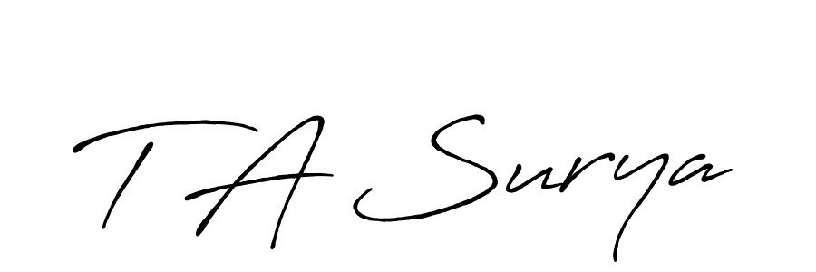 It looks lik you need a new signature style for name T A Surya. Design unique handwritten (Antro_Vectra_Bolder) signature with our free signature maker in just a few clicks. T A Surya signature style 7 images and pictures png